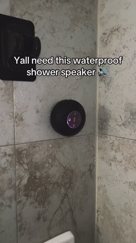 Enceinte de douche portable avec ventouse, sans fil, BT 5.0