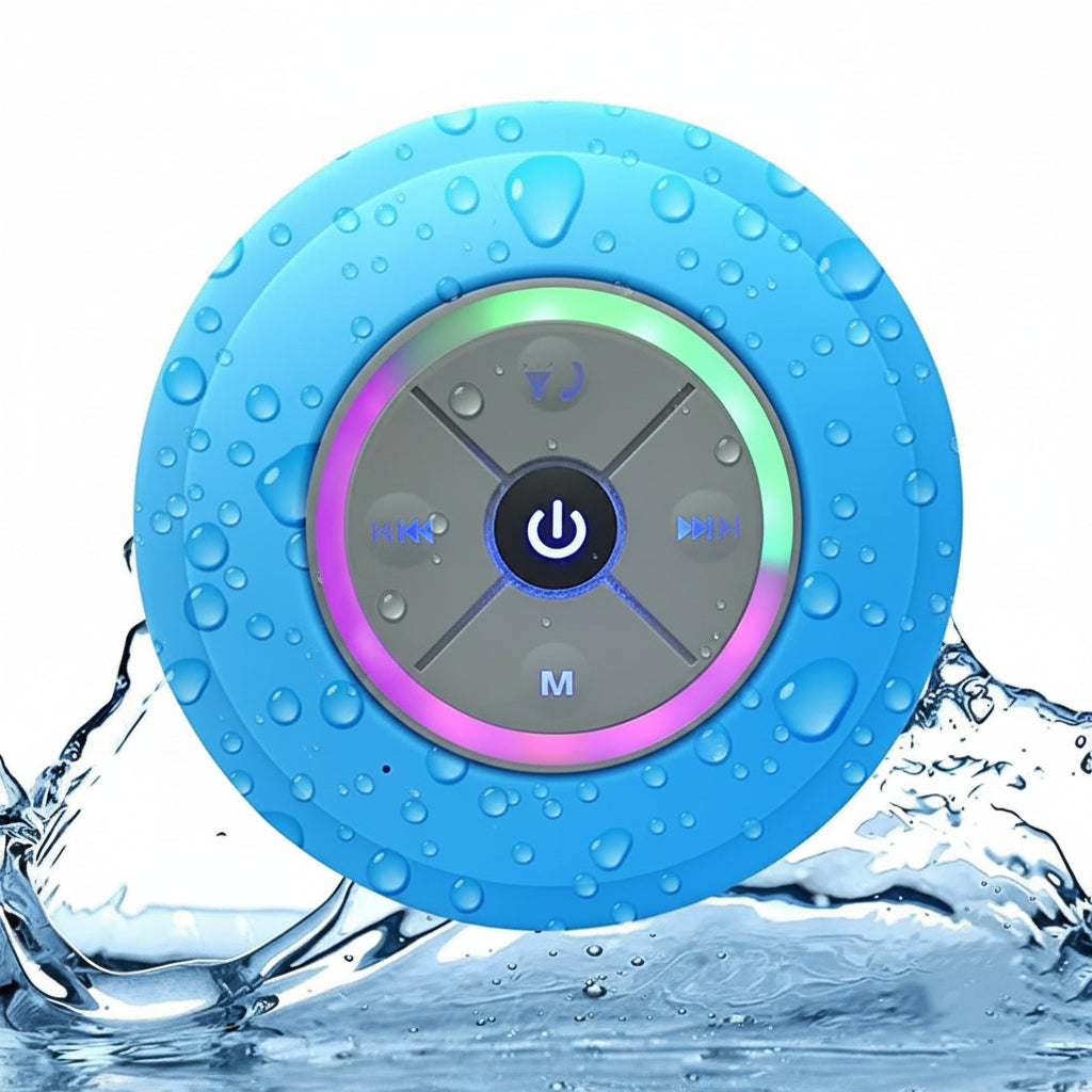 Enceinte de douche portable avec ventouse, sans fil, BT 5.0
