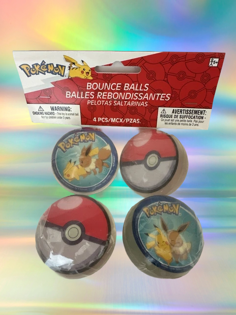 Pokémon Pack 4 bounce Balls (Balles rebondissantes)